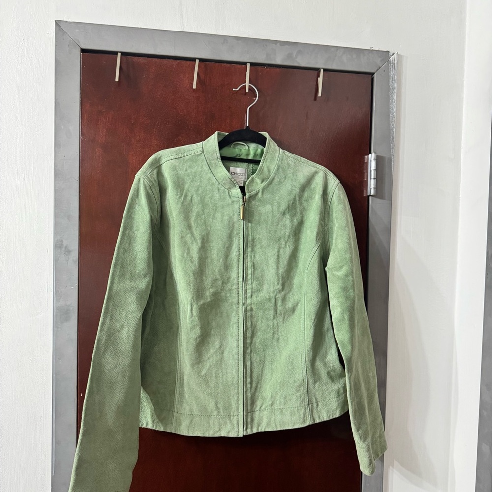 Chico's Light Green Utility Jacket - image 1